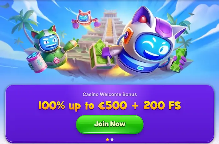 Πακέτο Καλωσορίσματος Robocat Casino