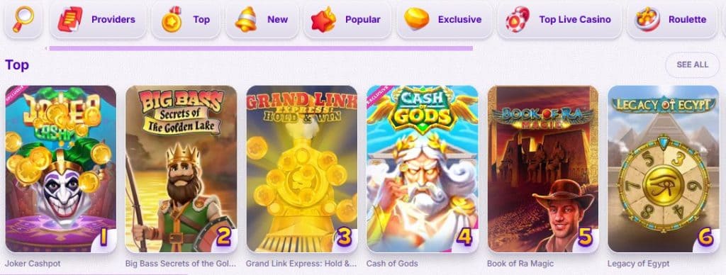 Συλλογή Κουλοχέρηδων Robocat Casino